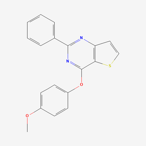 4-(4-methoxyphenoxy)-2-phenylthieno[3,2-d]pyrimidine (CAS: 1043874-94-7) - Chemical Structure and Molecular Formula 