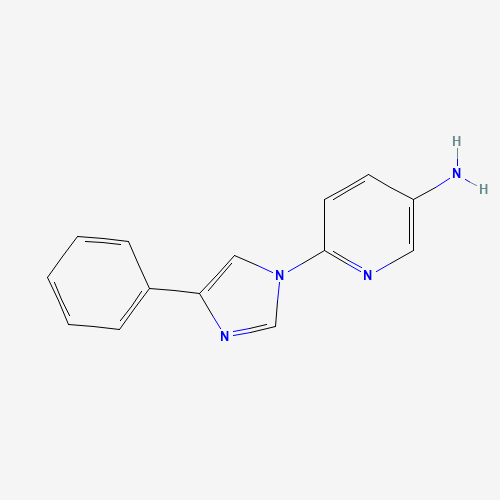 6-(4-phenylimidazol-1-yl)pyridin-3-amine (CAS: 1393126-25-4) - Chemical Structure and Molecular Formula 