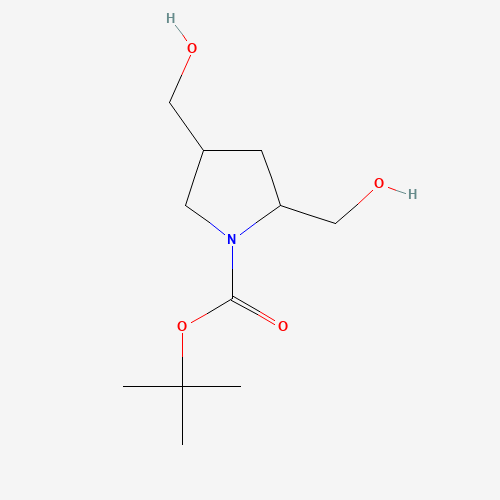 tert-butyl 2,4-bis(hydroxymethyl)pyrrolidine-1-carboxylate (CAS: 1058737-58-8) - Chemical Structure and Molecular Formula 