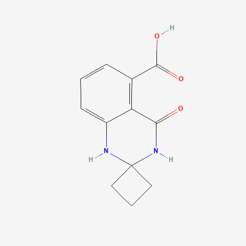 4-oxospiro[1,3-dihydroquinazoline-2,1'-cyclobutane]-5-carboxylic acid (CAS: 1272756-04-3) - Chemical Structure and Molecular Formula 