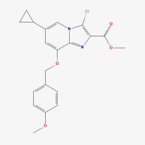 methyl 3-chloro-6-cyclopropyl-8-[(4-methoxyphenyl)methoxy]imidazo[1,2-a]pyridine-2-carboxylate (CAS: 1284249-74-6) - Related Chemical Product