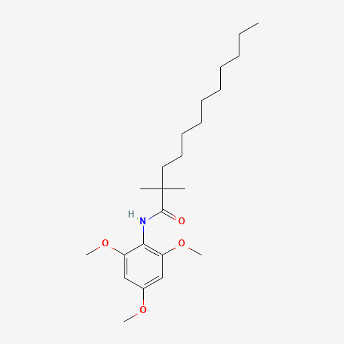 2,2-dimethyl-N-(2,4,6-trimethoxyphenyl)dodecanamide (CAS: 114289-47-3) - Chemical Structure and Molecular Formula 
