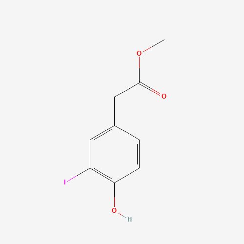 methyl 2-(4-hydroxy-3-iodophenyl)acetate (CAS: 352469-17-1) - Chemical Structure and Molecular Formula 