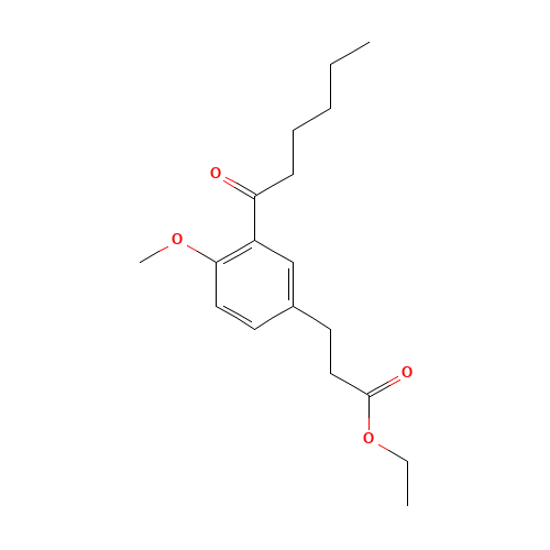 ethyl 3-(3-hexanoyl-4-methoxyphenyl)propanoate (CAS: 723760-78-9) - Related Chemical Product