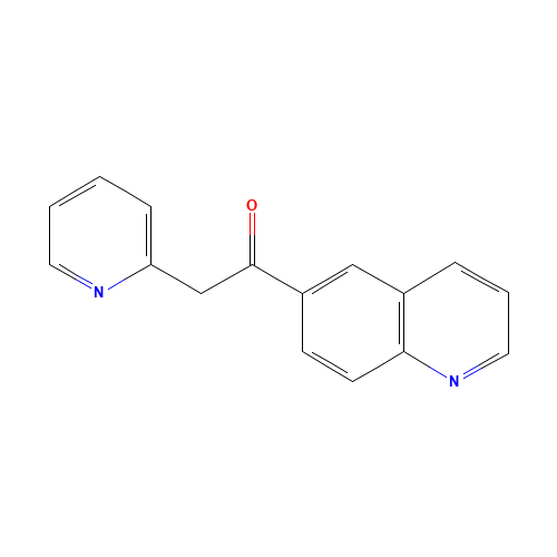 2-pyridin-2-yl-1-quinolin-6-ylethanone (CAS: 813449-21-7) - Chemical Structure and Molecular Formula 