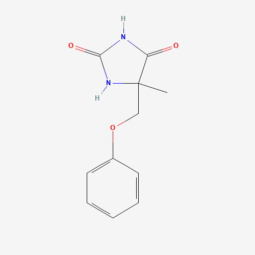 5-methyl-5-(phenoxymethyl)imidazolidine-2,4-dione (CAS: 554445-55-5) - Chemical Structure and Molecular Formula 