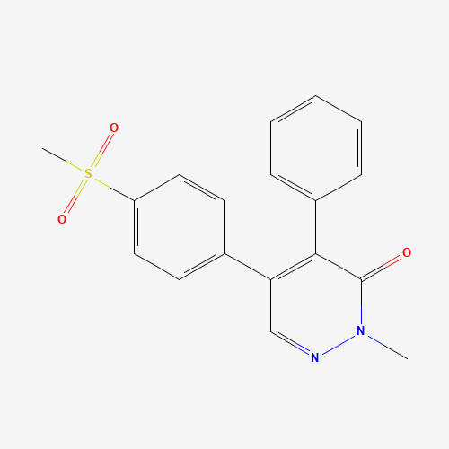 2-methyl-5-(4-methylsulfonylphenyl)-4-phenylpyridazin-3-one (CAS: 213763-80-5) - Chemical Structure and Molecular Formula 