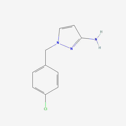 1-[(4-chlorophenyl)methyl]pyrazol-3-amine (CAS: 925154-93-4) - Chemical Structure and Molecular Formula 