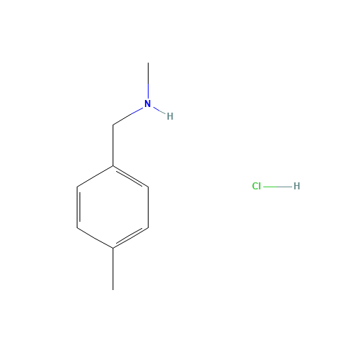 N-methyl-1-(4-methylphenyl)methanamine;hydrochloride (CAS: 874-74-8) - Chemical Structure and Molecular Formula 