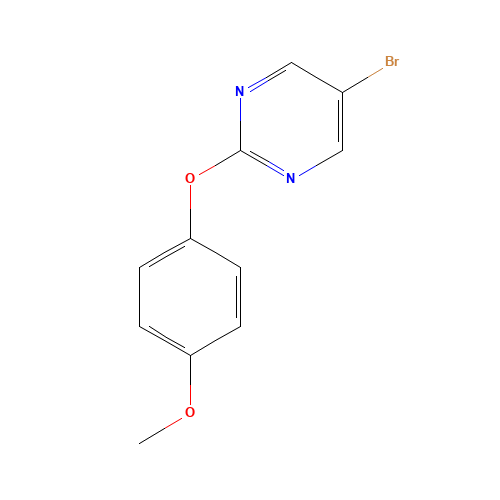 5-bromo-2-(4-methoxyphenoxy)pyrimidine (CAS: 69033-87-0) - Chemical Structure and Molecular Formula 