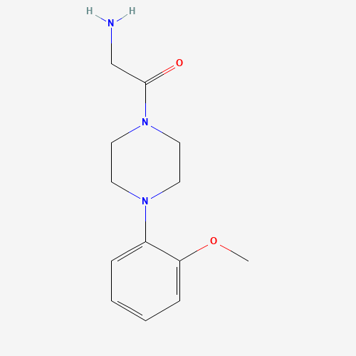 2-amino-1-[4-(2-methoxyphenyl)piperazin-1-yl]ethanone (CAS: 189762-35-4) - Chemical Structure and Molecular Formula 