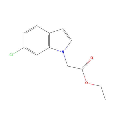ethyl 2-(6-chloroindol-1-yl)acetate (CAS: 848983-39-1) - Chemical Structure and Molecular Formula 