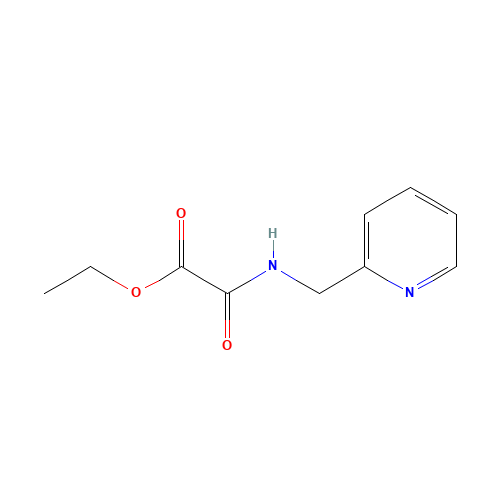 ethyl 2-oxo-2-(pyridin-2-ylmethylamino)acetate (CAS: 46460-25-7) - Chemical Structure and Molecular Formula 