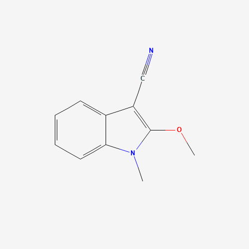 2-methoxy-1-methylindole-3-carbonitrile (CAS: 128200-38-4) - Chemical Structure and Molecular Formula 