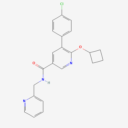5-(4-chlorophenyl)-6-cyclobutyloxy-N-(pyridin-2-ylmethyl)pyridine-3-carboxamide (CAS: 1364676-84-5) - Related Chemical Product