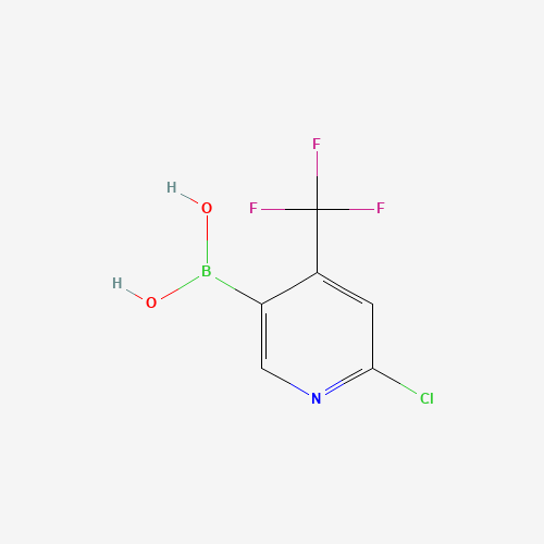 [6-chloro-4-(trifluoromethyl)pyridin-3-yl]boronic acid (CAS: 1217500-87-2) - Chemical Structure and Molecular Formula 