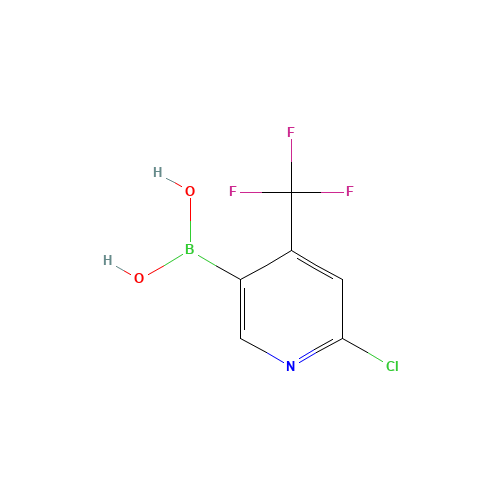[6-chloro-4-(trifluoromethyl)pyridin-3-yl]boronic acid (CAS: 1217500-87-2) - Chemical Structure and Molecular Formula 