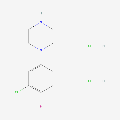 1-(3-chloro-4-fluorophenyl)piperazine;dihydrochloride (CAS: 91532-33-1) - Chemical Structure and Molecular Formula 