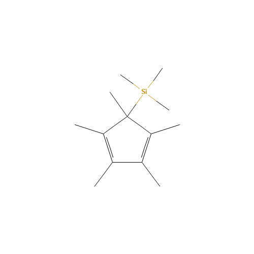 trimethyl-(1,2,3,4,5-pentamethylcyclopenta-2,4-dien-1-yl)silane (CAS: 87778-95-8) - Chemical Structure and Molecular Formula 
