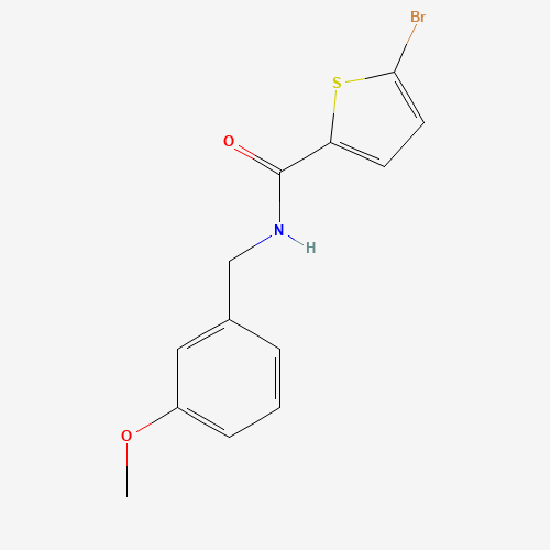 5-bromo-N-[(3-methoxyphenyl)methyl]thiophene-2-carboxamide (CAS: 862698-88-2) - Chemical Structure and Molecular Formula 