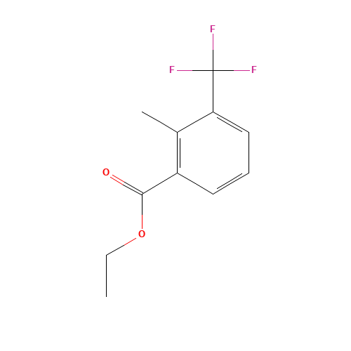 ethyl 2-methyl-3-(trifluoromethyl)benzoate (CAS: 1214346-57-2) - Chemical Structure and Molecular Formula 