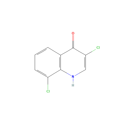 3,8-dichloro-1H-quinolin-4-one (CAS: 25771-84-0) - Chemical Structure and Molecular Formula 