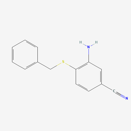3-amino-4-benzylsulfanylbenzonitrile (CAS: 1153486-53-3) - Chemical Structure and Molecular Formula 
