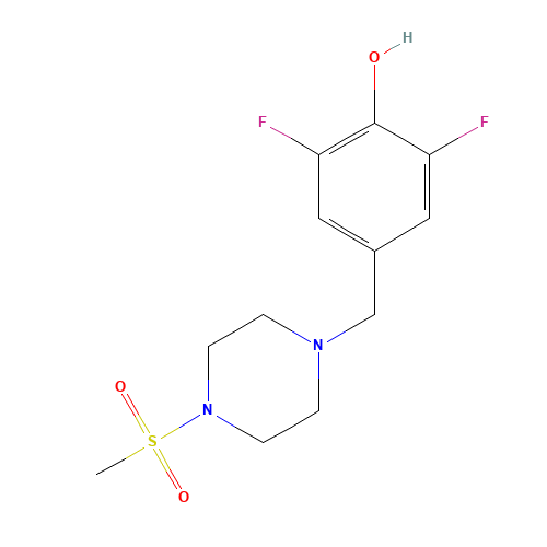 2,6-difluoro-4-[(4-methylsulfonylpiperazin-1-yl)methyl]phenol (CAS: 1370210-60-8) - Related Chemical Product
