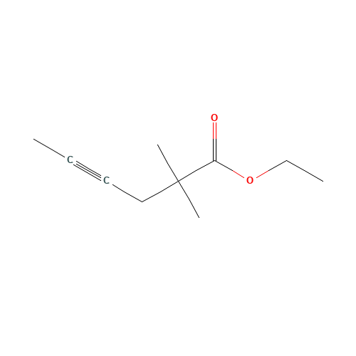 ethyl 2,2-dimethylhex-4-ynoate (CAS: 116252-14-3) - Chemical Structure and Molecular Formula 