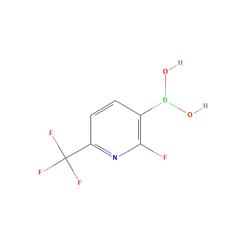 [2-fluoro-6-(trifluoromethyl)pyridin-3-yl]boronic acid (CAS: 1150114-63-8) - Chemical Structure and Molecular Formula 
