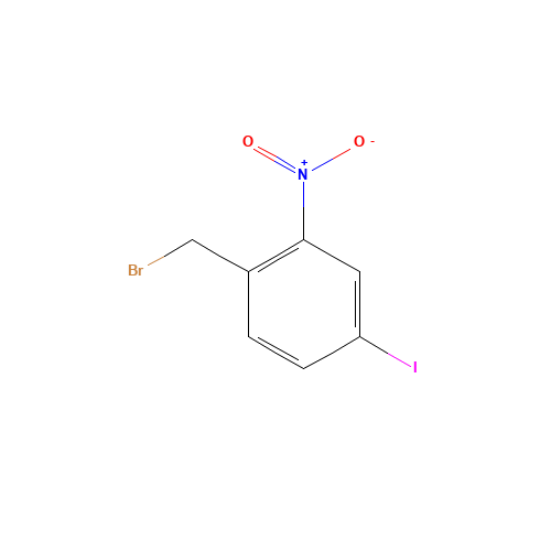 1-(bromomethyl)-4-iodo-2-nitrobenzene (CAS: 375792-98-6) - Chemical Structure and Molecular Formula 