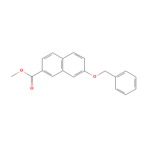 methyl 7-phenylmethoxynaphthalene-2-carboxylate (CAS: 895521-12-7) - Chemical Structure and Molecular Formula 