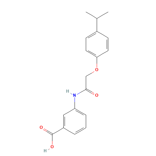 3-[[2-(4-propan-2-ylphenoxy)acetyl]amino]benzoic acid (CAS: 649773-61-5) - Related Chemical Product