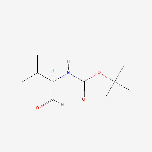 tert-butyl N-(3-methyl-1-oxobutan-2-yl)carbamate (CAS: 140171-27-3) - Chemical Structure and Molecular Formula 