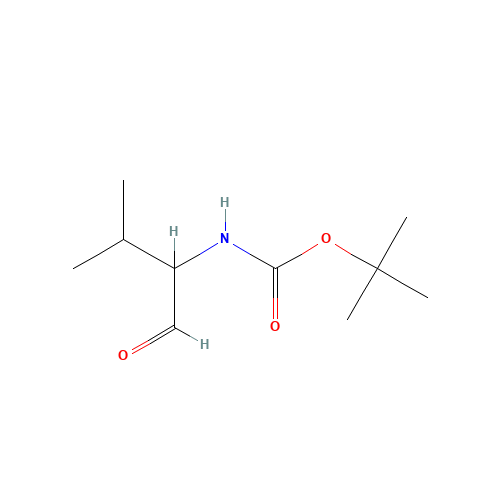 tert-butyl N-(3-methyl-1-oxobutan-2-yl)carbamate (CAS: 140171-27-3) - Chemical Structure and Molecular Formula 