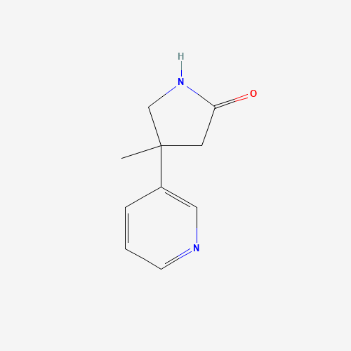 4-methyl-4-pyridin-3-ylpyrrolidin-2-one (CAS: 1225218-51-8) - Chemical Structure and Molecular Formula 