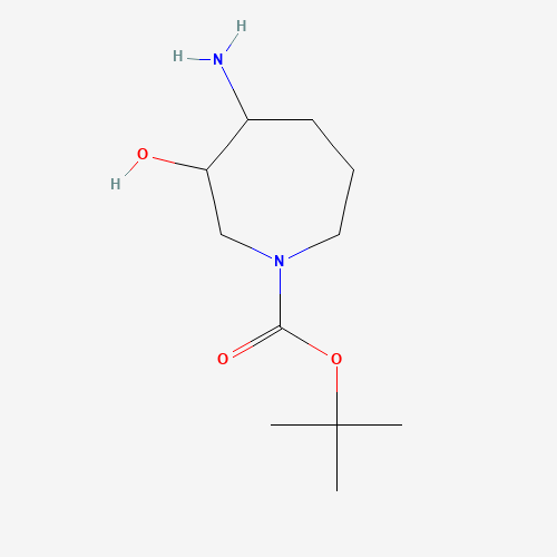tert-butyl 4-amino-3-hydroxyazepane-1-carboxylate (CAS: 281219-28-1) - Chemical Structure and Molecular Formula 