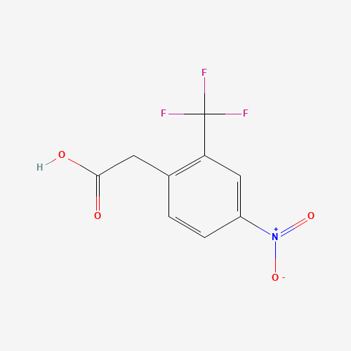 2-[4-nitro-2-(trifluoromethyl)phenyl]acetic acid (CAS: 199469-91-5) - Chemical Structure and Molecular Formula 