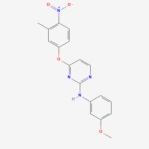 N-(3-methoxyphenyl)-4-(3-methyl-4-nitrophenoxy)pyrimidin-2-amine (CAS: 853299-38-4) - Chemical Structure and Molecular Formula 