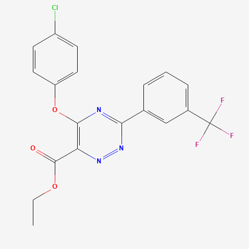 ethyl 5-(4-chlorophenoxy)-3-[3-(trifluoromethyl)phenyl]-1,2,4-triazine-6-carboxylate (CAS: 338957-79-2) - Related Chemical Product