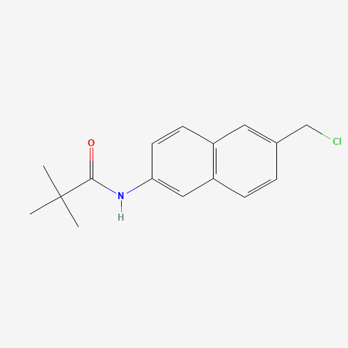 N-[6-(chloromethyl)naphthalen-2-yl]-2,2-dimethylpropanamide (CAS: 832102-21-3) - Chemical Structure and Molecular Formula 
