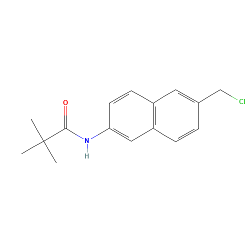 N-[6-(chloromethyl)naphthalen-2-yl]-2,2-dimethylpropanamide (CAS: 832102-21-3) - Chemical Structure and Molecular Formula 