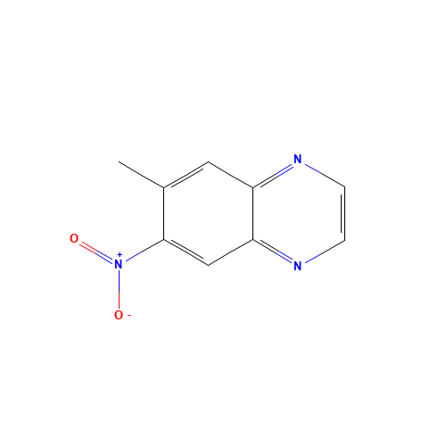 6-methyl-7-nitroquinoxaline (CAS: 205502-02-9) - Chemical Structure and Molecular Formula 