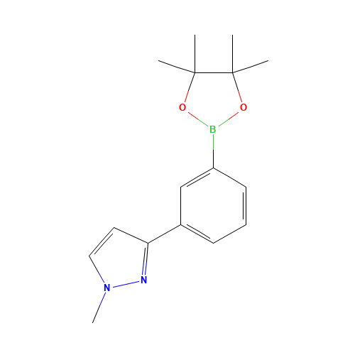 1-methyl-3-[3-(4,4,5,5-tetramethyl-1,3,2-dioxaborolan-2-yl)phenyl]pyrazole (CAS: 1311285-11-6) - Chemical Structure and Molecular Formula 