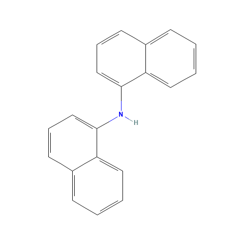N-naphthalen-1-ylnaphthalen-1-amine (CAS: 737-89-3) - Chemical Structure and Molecular Formula 