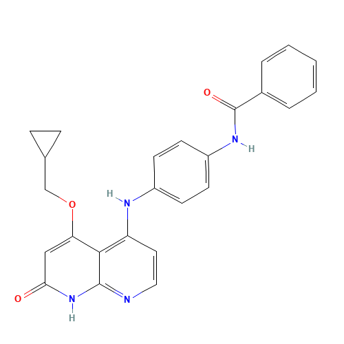 N-[4-[[5-(cyclopropylmethoxy)-7-oxo-8H-1,8-naphthyridin-4-yl]amino]phenyl]benzamide (CAS: 1203510-28-4) - Related Chemical Product