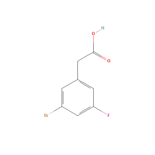 2-(3-bromo-5-fluorophenyl)acetic acid (CAS: 202000-99-5) - Chemical Structure and Molecular Formula 