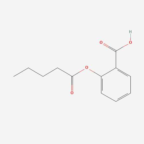 2-pentanoyloxybenzoic acid (CAS: 64206-54-8) - Chemical Structure and Molecular Formula 