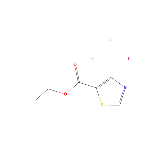 ethyl 4-(trifluoromethyl)-1,3-thiazole-5-carboxylate (CAS: 106203-24-1) - Chemical Structure and Molecular Formula 