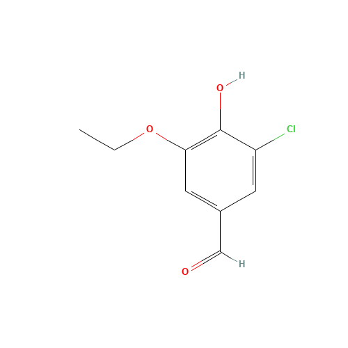 3-chloro-5-ethoxy-4-hydroxybenzaldehyde (CAS: 70842-33-0) - Chemical Structure and Molecular Formula 